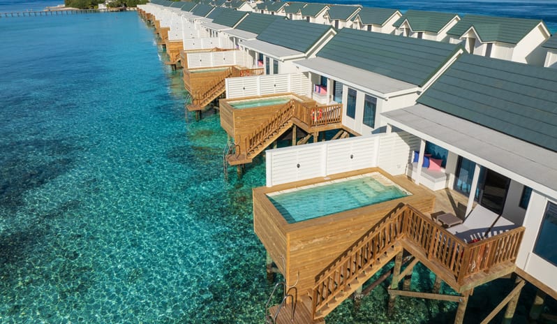 Sunrise and Sunset Water Villas, Aerial